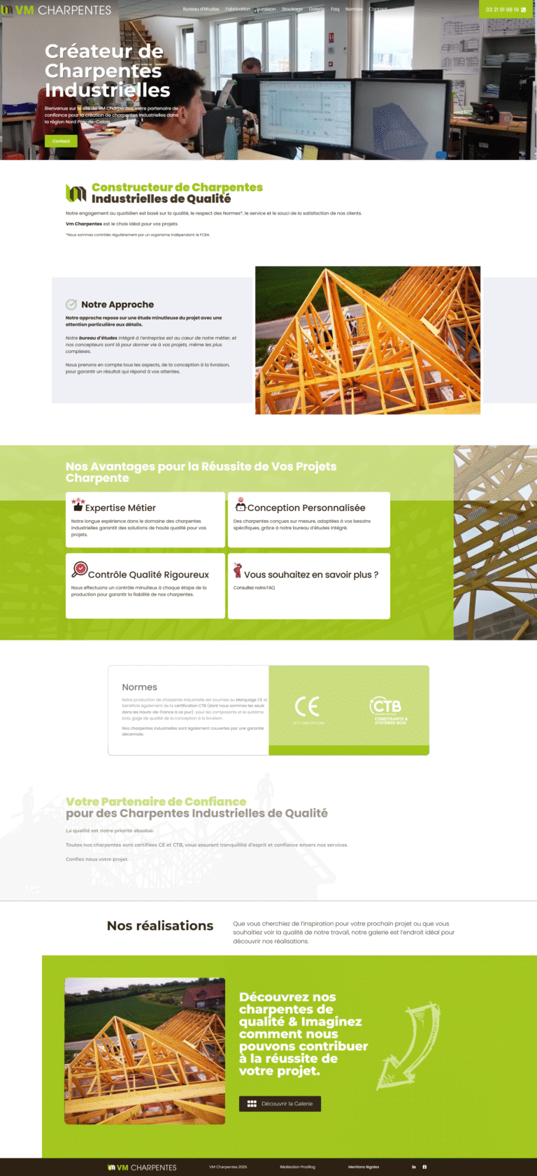 réalisation site web charpentier