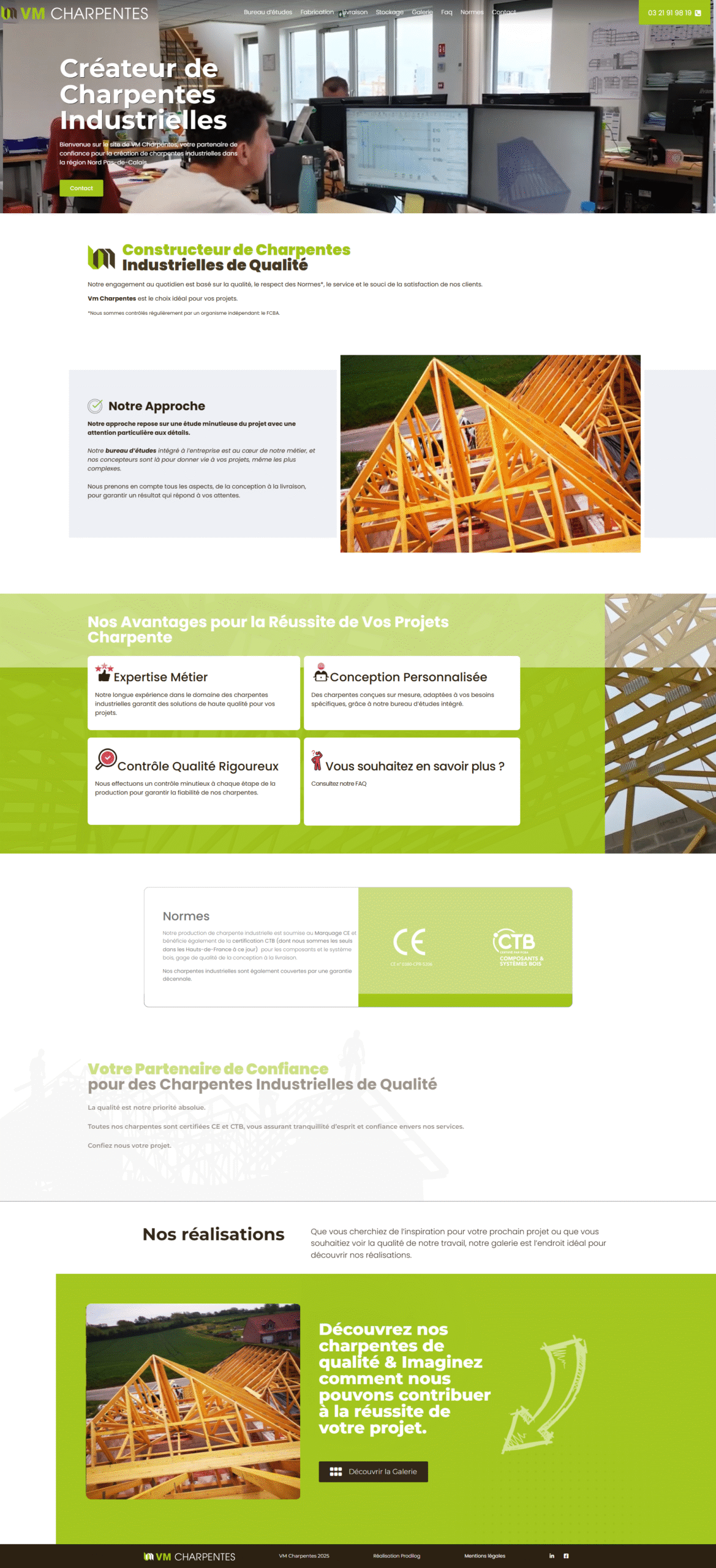 réalisation site web charpentier